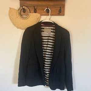 Banana Republic Black Blazer with Striped Interior